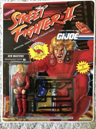 Gi Joe Street Fighter 2 Ken Masters Figure.  1993 Capcom