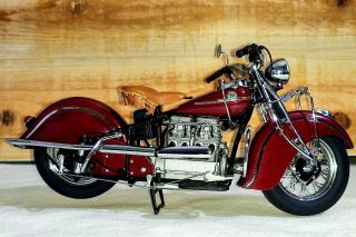 Franklin 1942 Indian 442 Motorcycle B11ul61 1/10