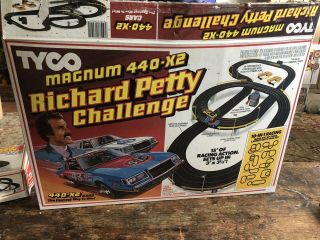 ✅ Vintage Tyco Magnum 440 - X2,  Richard Petty Challenge Racing Set