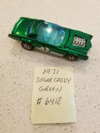 Vintage Hot Wheels 1971 Sugar Caddy Green Spectraflame Outstanding