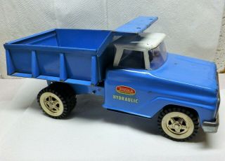 Vintage Tonka Pressed Steel Blue Hydraulic Dump Truck C - 1960 