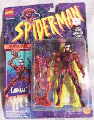 Marvel Spider - Man Animated Series Carnage Moc - Toybiz 1994