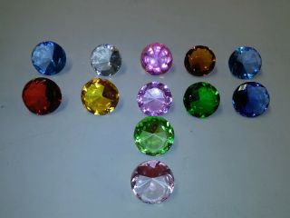 One Random Sonic The Hedgehog Chaos Emerald 2 Inches Glass Diamonds Rare