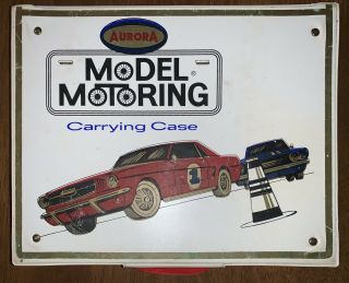 Vintage Aurora Model Motoring Carrying Case Ho Scale Slot Car Parts Race Chasis
