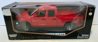Motor Max 1/18 1:18 Scale Red Dodge Ram 1500 Quad Cab Pick Up Truck