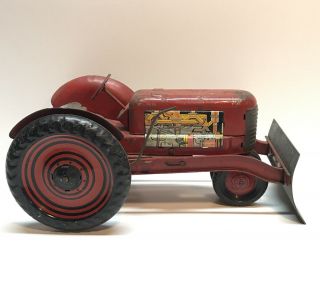 Vintage Large Marx Tractor Farm Equipment Toy Steel & Tin Lithio 1940 