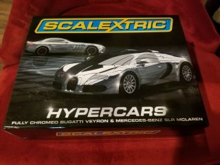 Scalextric 1/32 Slot Cars Hypercars Bugatti Vayron And Mercedes Slr Mclaren