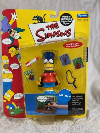 Bartman The Simpsons Action Figure Intelli - Tronic Interactive Wos Playmates 2001