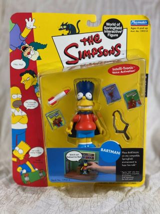 BARTMAN The Simpsons Action Figure Intelli - tronic Interactive WOS Playmates 2001 2