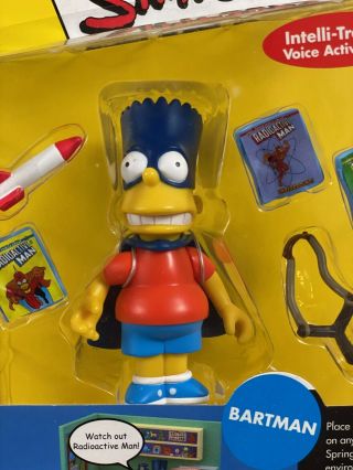 BARTMAN The Simpsons Action Figure Intelli - tronic Interactive WOS Playmates 2001 3