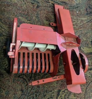 Vintage Carter Tru Scale Square Hay Baler Farm Toy 1/16 Metal Teeth Red/white