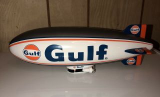 Vintage 1987 Gulf Blimp Diecast Metal Coin Bank By Liberty Classics Inc.