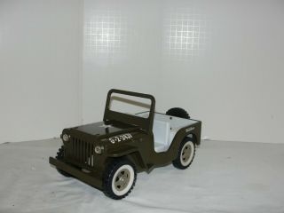 Vintage Tonka Army Jeep With Spare Tire -