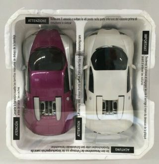 Scalextric 1:32 Slot Cars 2 Bugatti Veyron Racers - Never Removed