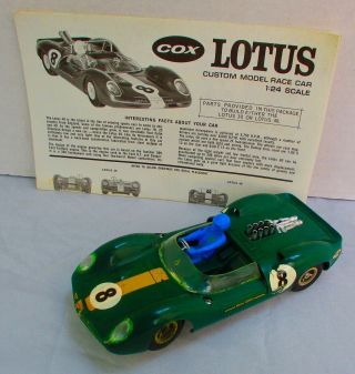 Vintage Cox Lotus 1/24th Slot Car W/ Instruction Sheet