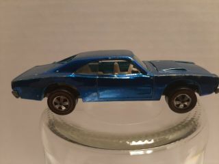 Hot Wheel Redline Custom Dodge Charger - 1968 - Metallic Blue W/ White Interior
