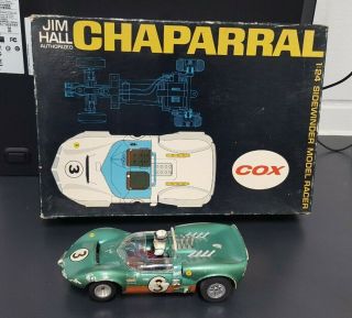 Vintage Jim Hall Cox Chaparral Slot Car 1:24 Scale Sidewinder Model Racer - Runs