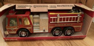 Vintage Nylint Rescue Pumper Fire Truck Pressed Steel Number 530 1980 