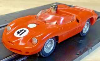 Vintage Eldon 1964 Red Lotus Slot Car 1/32 Scale Electric Race Sports Car