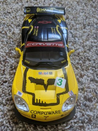 Scx Digital Slot Cars 1/32 Scale 2007 Corvette C6r Yellow 6 With Lights