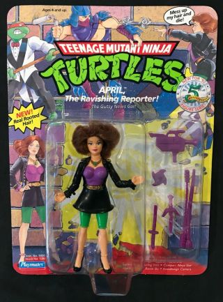 Vintage 1992 Teenage Mutant Ninja Turtles April Ravishing Reporter - Moc Tmnt