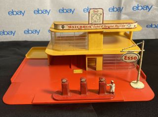 Matchbox Esso Sales & Service Station (or Restoration) & Pumps & Sign