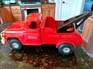 Vintage Red Buddy L Wrecker Tow Truck Towing Service - Restoration Parts Repair
