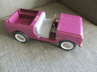 Vintage 1960s Tru Scale Pressed Steel Bronco Scout All Wheel Drive Toy Truck