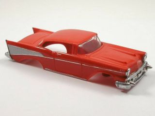 vintage aurora model motoring ' 57 chevy o gauge 1/43 slot car body 3