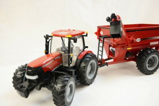 Ertl Big Farm 1/16 Case Ih 180 Puma Tractor & J&m 875 Grain Cart Lights & Sound