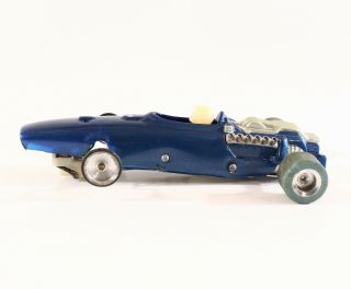 Vintage Blue Race Car Slot Car Thin Metal Chassis 1:32 1:24 Scale 6.  5 "