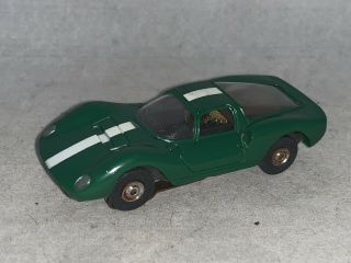 Vintage Aurora T - Jet Green White Stripe Ferrari Slot Car