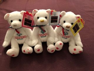 beanie babies rare Courageous Gold,  Silver & Bronze.  All Three Are Signed MWMTs 3