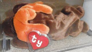 Ultra Rare Authenticated Ty 1st Gen Mwmt Mq Chocolate Beanie Baby - Korean Tags