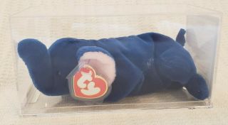 MWMT MQ Authenticated 3rd/1st Generation Royal Blue Peanut Ty Beanie Baby 3