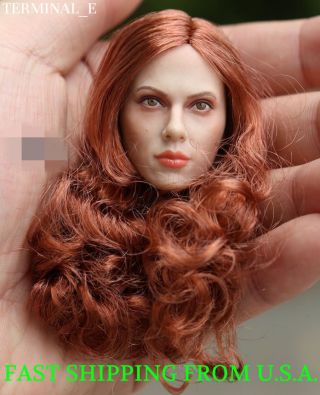 1/6 Scarlett Johansson 7.  0 Black Widow Head Hot Toys Phicen Female Figure ❶usa❶