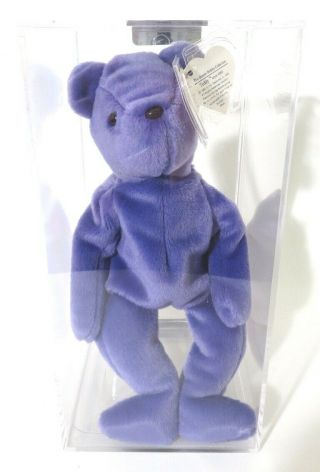 Authenticated Ty German Korean 2nd / 1st Gen Of Old Face Violet Teddy Mwmt Mq