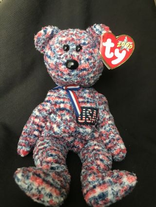 Ty Beanie Baby 2000 Usa Bear Tag Errors Collectible Rare Limited Edition Error