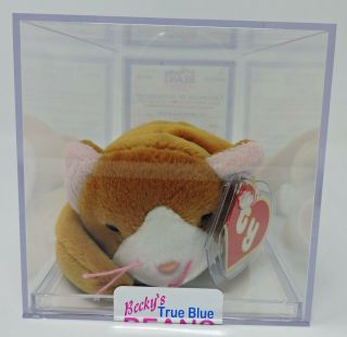 Ty Beanie Baby Old Face Nip Authenticated 2nd 1st Gen Magenta Whiskers Mwmt Mq