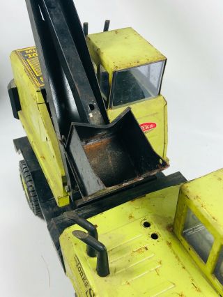 1970 ' s Mighty Tonka Shovel Truck Green Pressed Steel Old Toy Digger Vintage 3
