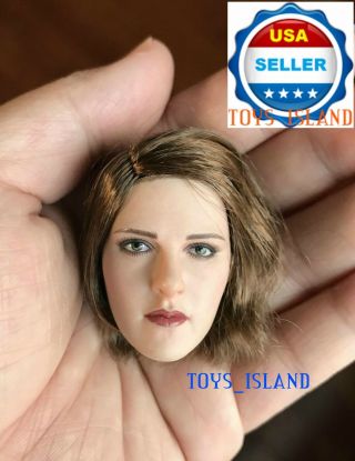 1/6 Female Head Sculpt Brown Hair For 12 " Phicen Hot Toys Verycool Figure ❶usa❶