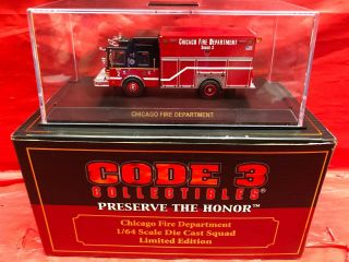Code 3 1:64 Diecast 12645 - Chicago Fire Department Squad 2