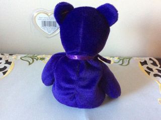 TY Beanie Baby “PRINCESS” (Diana) Bear - PVC Made in Indonesia / Canadian Tags 3