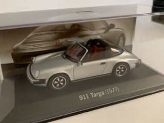 Pma Minichamps 1:43 Porsche 911 Targa 1977 Silver Grey Metallic Scale Model