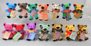 1997 Grateful Dead Beanie Bear 1st Ed.  Complete Set By Liquid Blue With Tags