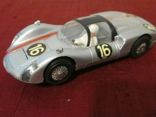Vintage Marklin Sprint Porsche Carrera 6 Slot Car Auto Racing Silver 16