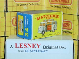 Matchbox Lesney 34c Volkswagen Camper Type E4 Empty Box Only