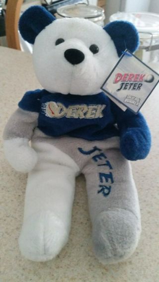 Ty Derek Jeter Plush Bear Salvino Bammers W/tag 1 Of A Kind