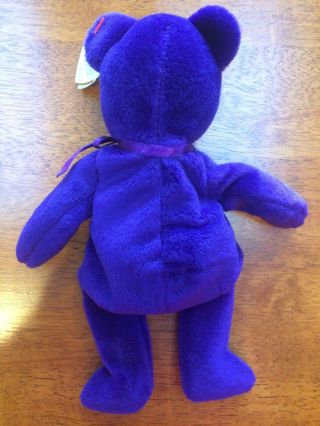 Ty Beanie Baby Princess Diana Bear 1997 Retired PVC Pellets No Space 1st edition 2
