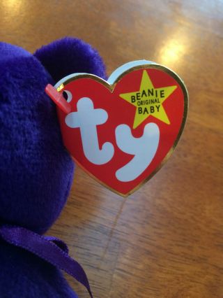 Ty Beanie Baby Princess Diana Bear 1997 Retired PVC Pellets No Space 1st edition 3
